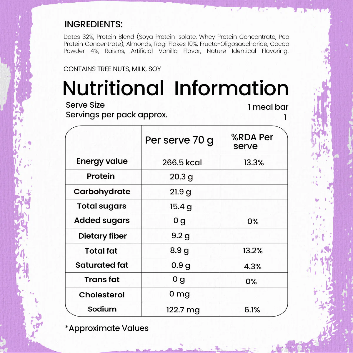 Choco Fudge Date & Almond Bar - Image 3